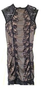 New with tags love culture black nude lace mini